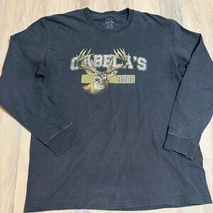 Men’s Cabelas graphic black long sleeve large